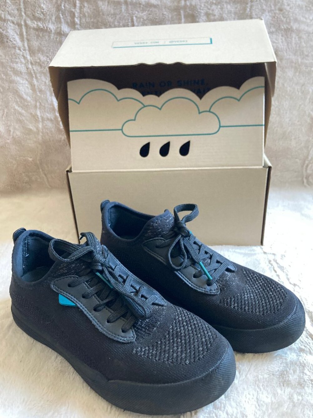 Vessi Weekend Sneaker in Asphalt Black on Black